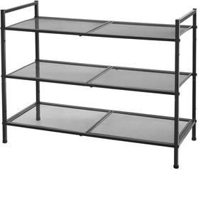 3-Tier Metal Shoe Rack – Fits 9–12 Pairs