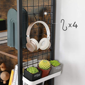 5-Tier Bookcase with Hooks - Karrari