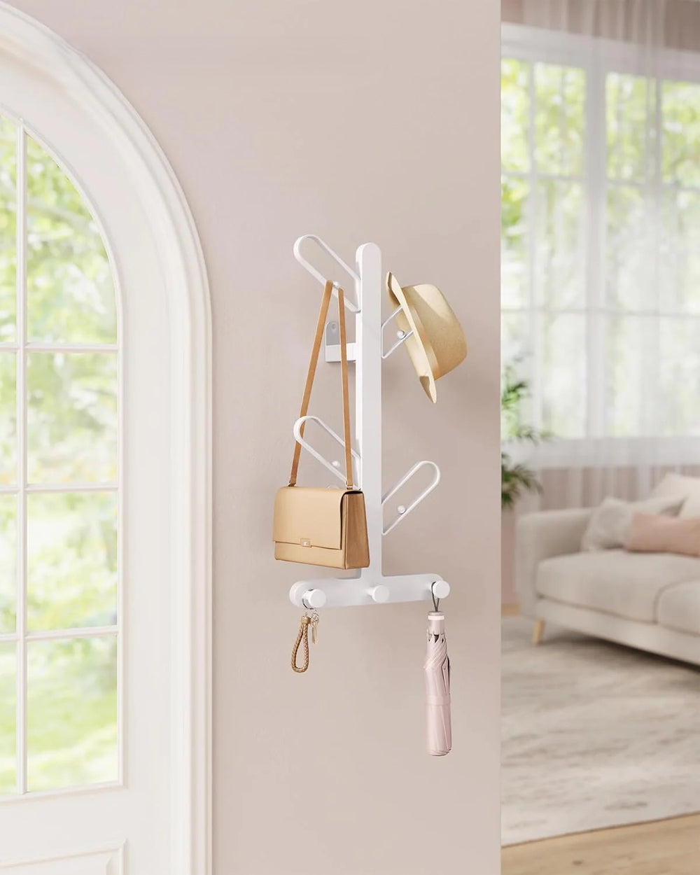 Wall-Mounted Coat Rack - 7 Hooks - Karrari