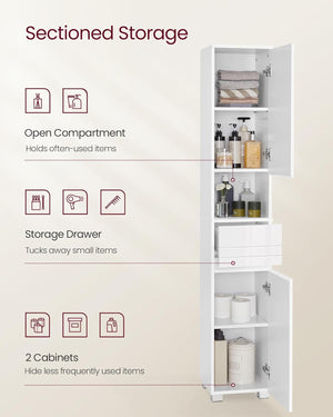 Tall Bathroom Cabinet with Drawer - Karrari