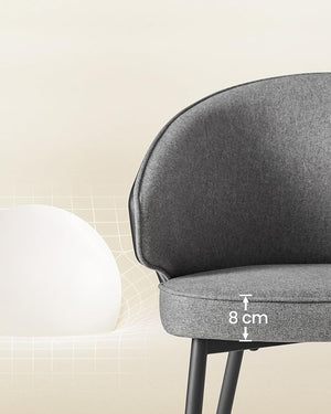 Grey Upholstered Dining Chairs (set of 2) - Karrari