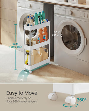 3-Tier Rolling Storage Cart with Wheels