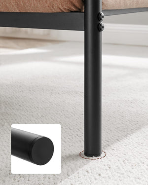 Metal Single Bed Frame - Black (190x90cm)