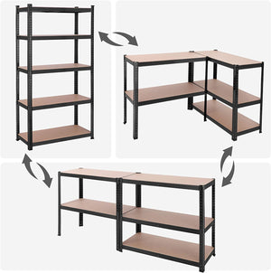 5-Tier Steel Storage Shelving Unit - Tool-Free Assembly (50x100x200cm) - Karrari