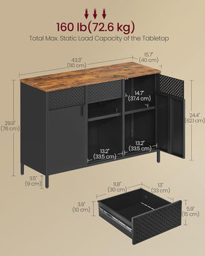 Metal Storage Cabinet with Doors