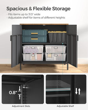 Metal Storage Cabinet with Doors - Karrari