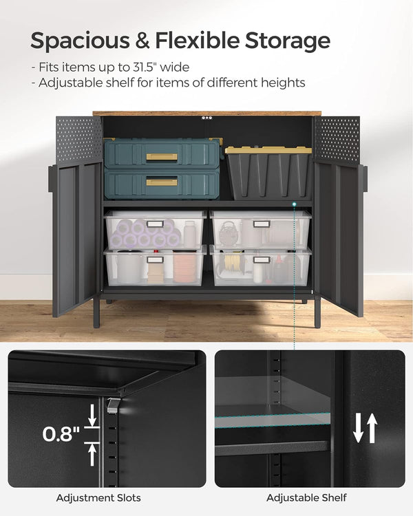 Metal Storage Cabinet with Doors - Karrari