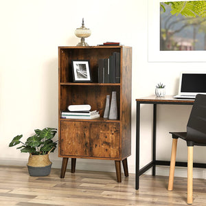 3-Tier Bookcase with Doors - Karrari