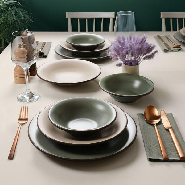 Elegant 12-Piece Dinner Set, 100% Porcelain