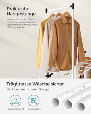 Foldable Clothes Drying Rack – 2 Levels, 24 Rails - Karrari