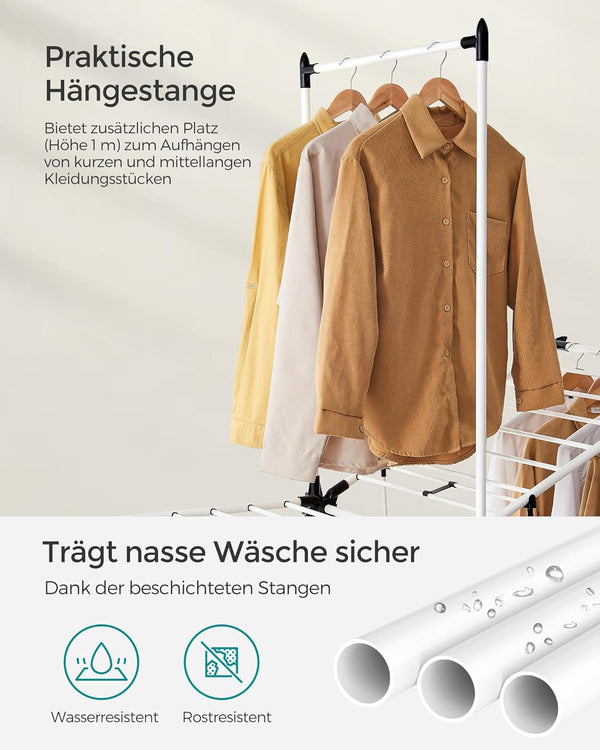 Foldable Clothes Drying Rack – 2 Levels, 24 Rails - Karrari