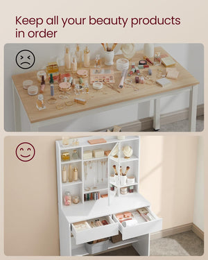 Dressing Table with LED Mirror & Storage Drawers - Karrari
