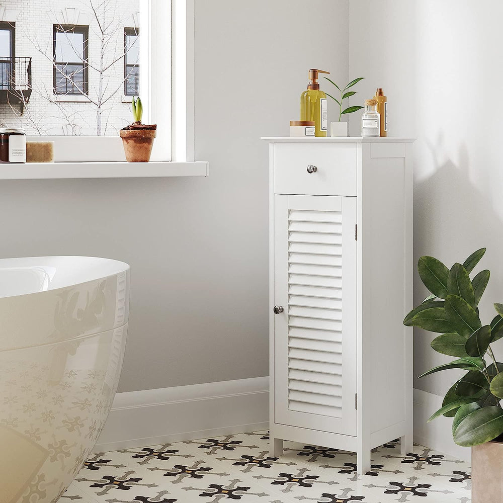 Bathroom Floor Cabinet with Drawer & Door - Karrari