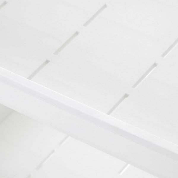 3-Tier Plastic Rolling Storage Cart with Wheels, White - Karrari
