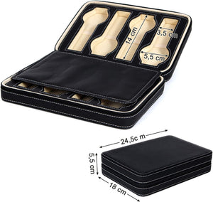 Portable Zippered Watch Case for 8 Watches - Karrari