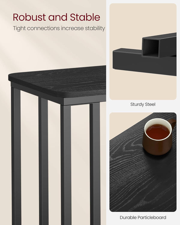 C-Shaped Rolling Side Table - Karrari