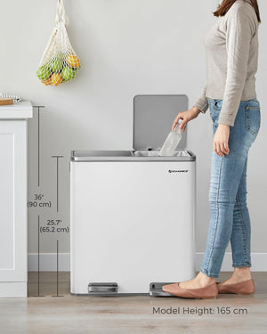 Double Compartment Rubbish Bin 2×30L (Pedal) - Karrari