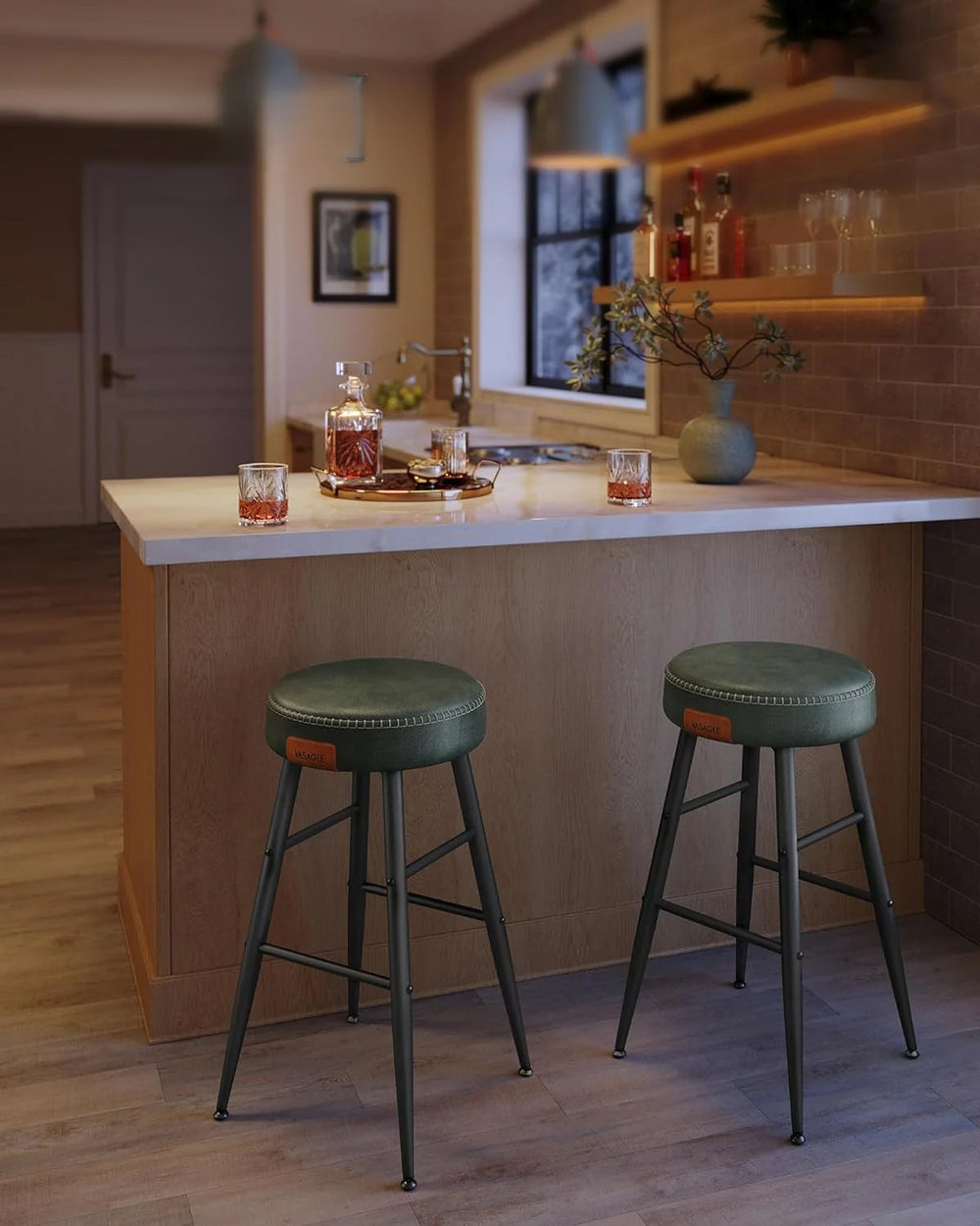Set of 2 Backless Bar Stools - Karrari