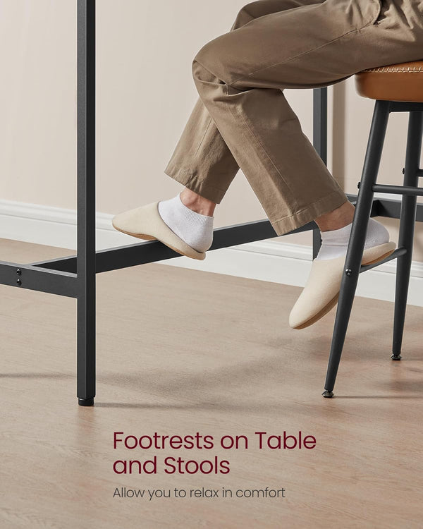 Industrial Bar Table with Steel Frame - Karrari