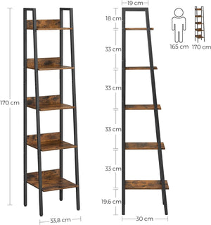 5-Tier Slim Bookshelf - Karrari