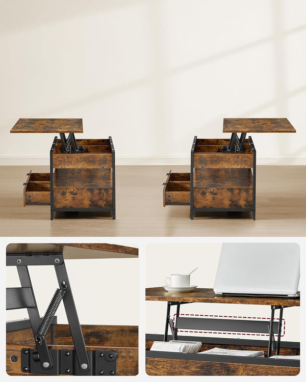 Lift-Top Coffee Table with Drawers - Karrari
