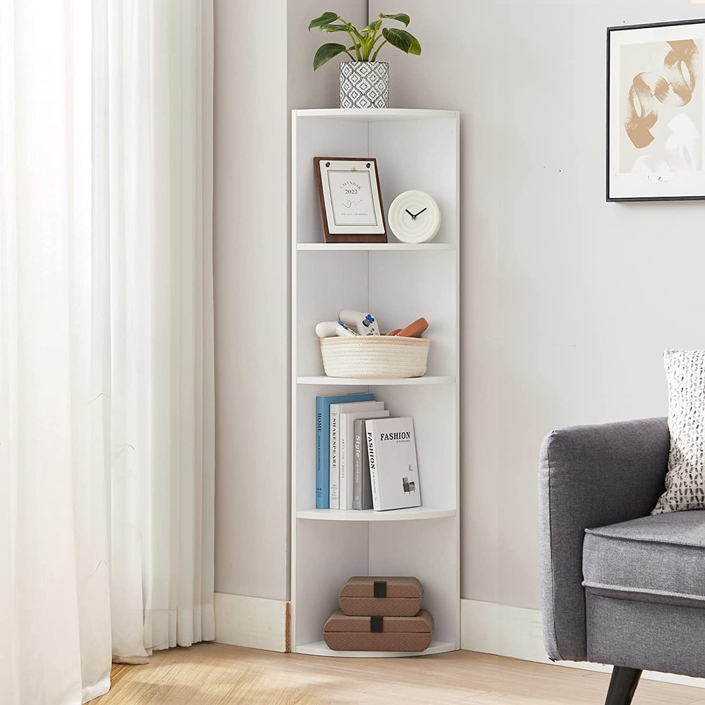 4-Tier Wooden Corner Bookcase - Karrari