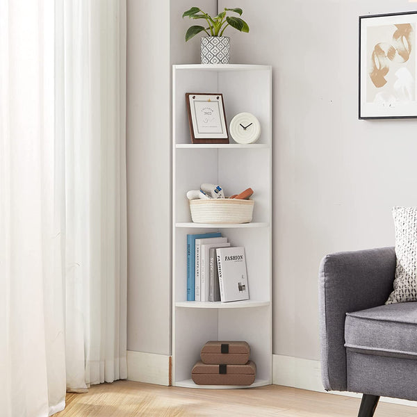 4-Tier Wooden Corner Bookcase - Karrari