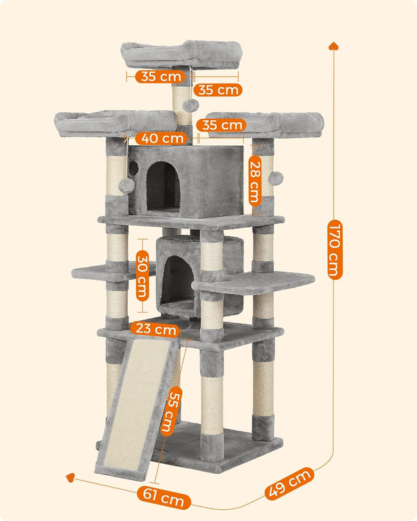 Large Cat Tree Tower Light Grey - Karrari