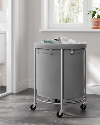 Laundry Basket with Wheels, Rolling Laundry Hamper, 45 Gal