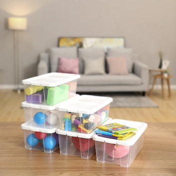 Set of 12 Shoe Boxes Containers with Lids, Versatile Stackable