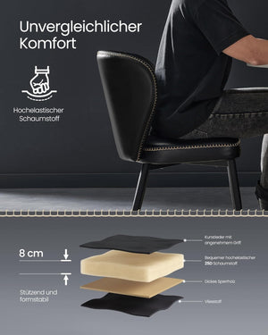 Mid-Century Faux Leather Dining Chairs (set of 2) - Karrari