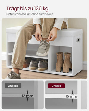 Padded Shoe Storage Bench