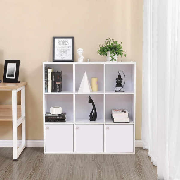 9-Cube Bookshelf with Cabinets - Karrari