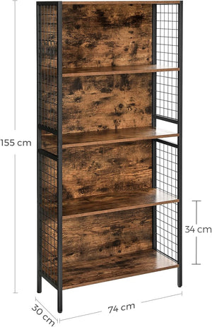 5-Tier Bookcase with Hooks - Karrari