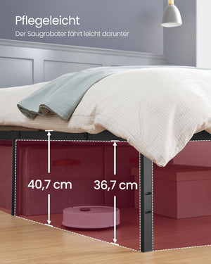 Single Bed Frame with Storage Shelves (200x90cm) - Karrari