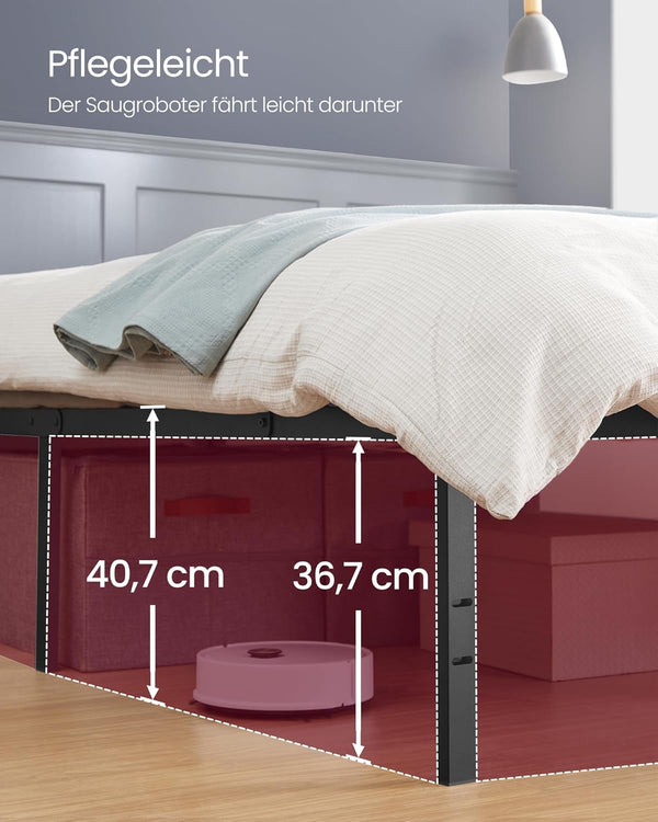 Single Bed Frame with Storage Shelves (200x90cm) - Karrari