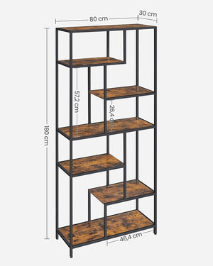 6-Tier Geometric Bookcase - Karrari