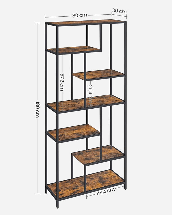 6-Tier Geometric Bookcase - Karrari