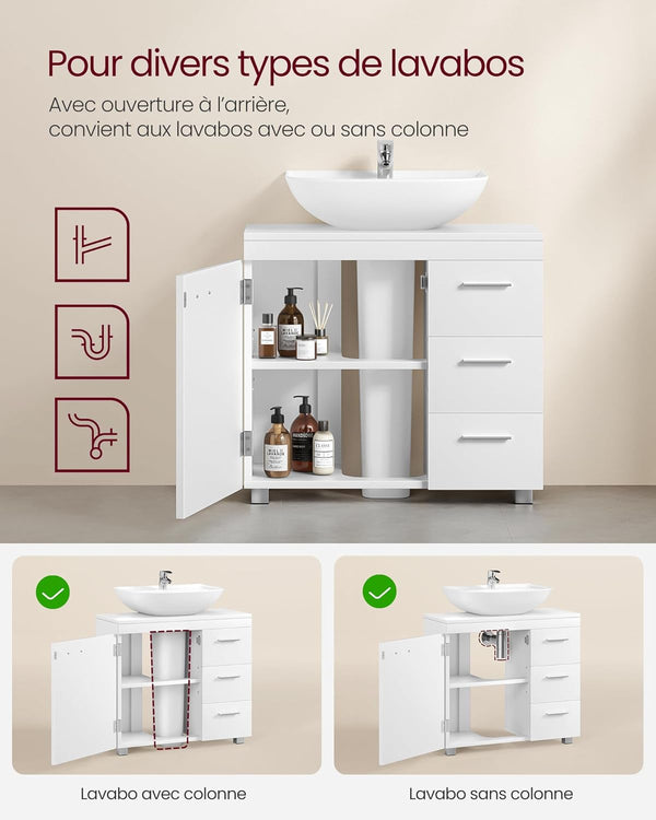 Bathroom Vanity Unit for Sink – Drawers & Storage - Karrari