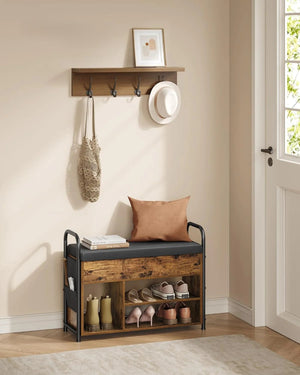 PU Shoe Storage Bench with Seat & Handles - Karrari