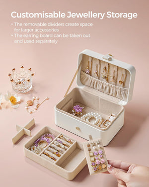 2-Layer Travel Jewellery Box – Portable & Spacious - Karrari