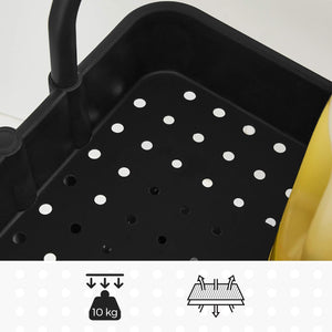 3-Tier Rolling Metal Trolley with Handles