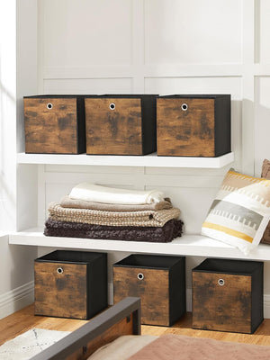 Storage Box Set of 6 - Foldable with Handles