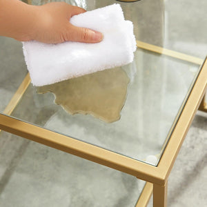Gold Glass Coffee Table - Karrari