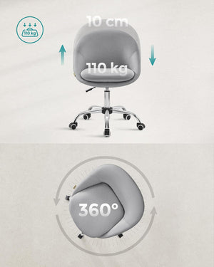 Grey Swivel Office Chair - Karrari