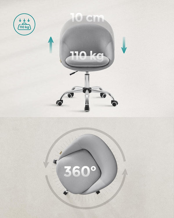 Grey Swivel Office Chair - Karrari