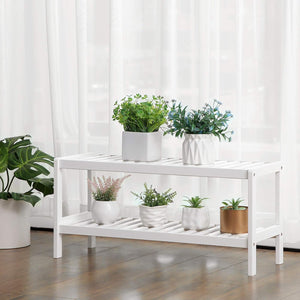 2 Tier Bamboo Shoe Rack