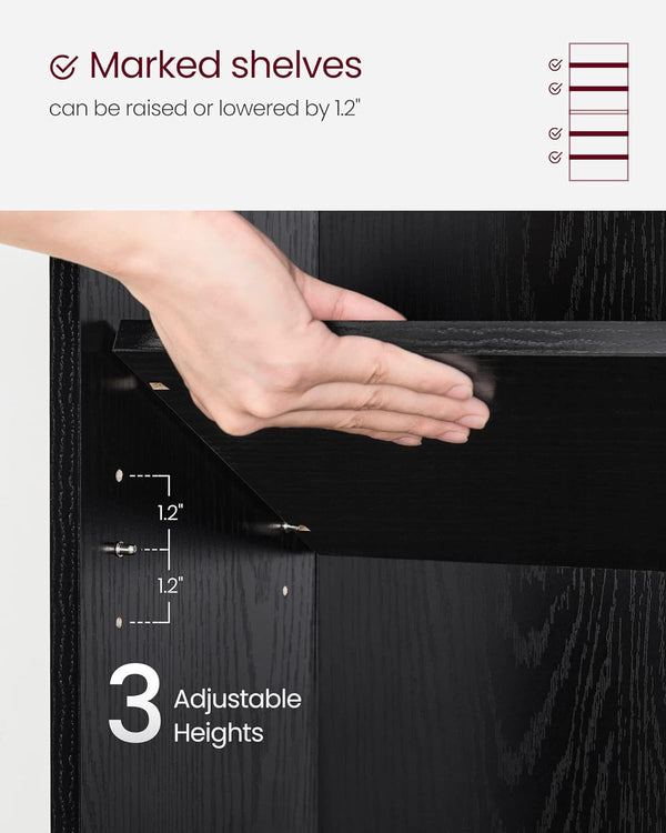 6-Tier Bookshelf with Open Storage