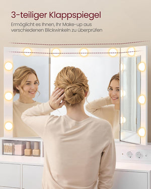 LED Makeup Vanity with Storage - Tool-free