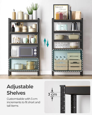 5-Tier Garage Shelving Unit - Steel, Boltless & Durable (30x75x150cm)